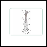 CUP HOLDER STAND Wired silver *5.5'' 11'' 17''